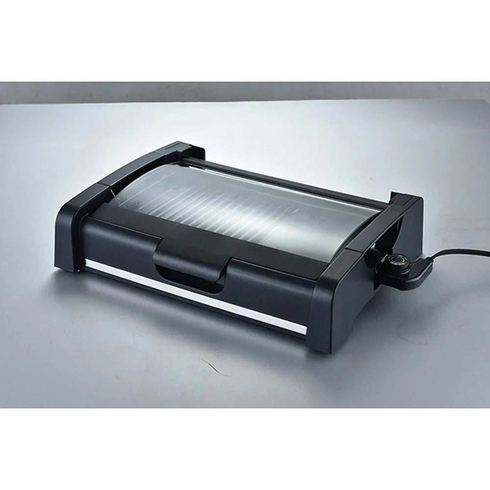2IN1 Electric Smokeless Indoor BBQ Grill,Griddle Plates Grill with Lid,Nonstick Griddle Grill-Easy to Clean
