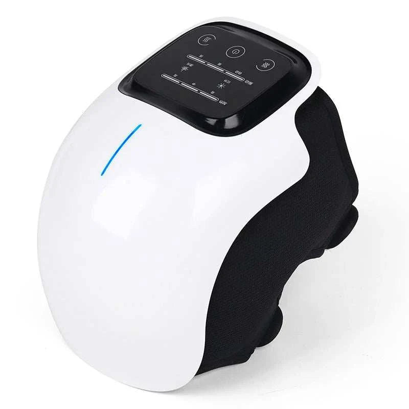 ThermaFix™ device providing soothing vibrations and gentle heat for knee pain relief